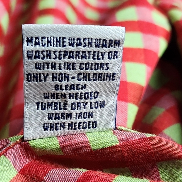 Robert Graham Red Green Silver Checkered Plaid Button Up Shirt Men's Size 2XL - Picture 8 of 9